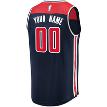 Load image into Gallery viewer, Men's Fanatics Branded Navy Washington Wizards Fast Break Custom Replica Jersey  Statement Edition Navy