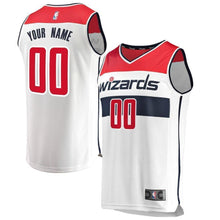 Load image into Gallery viewer, Youth Fanatics Branded White Washington Wizards Fast Break Custom Replica Jersey  Association Edition  White