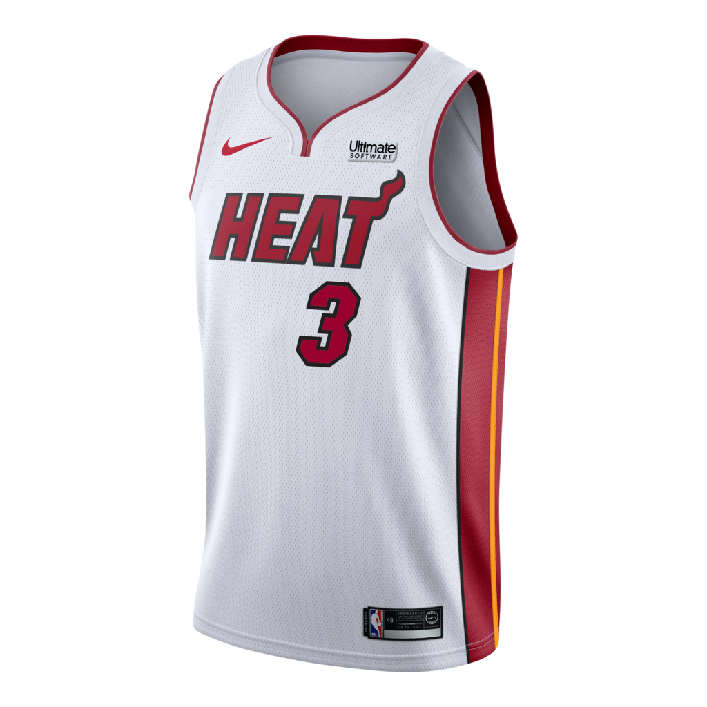 Dwyane Wade Nike Miami Heat Association White Swingman Jersey  White