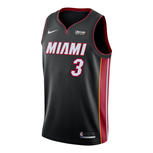 Dwyane Wade Nike Miami Heat Icon Black Swingman Jersey  Black