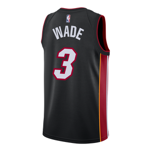 Dwyane Wade Nike Miami Heat Icon Black Swingman Jersey  Black