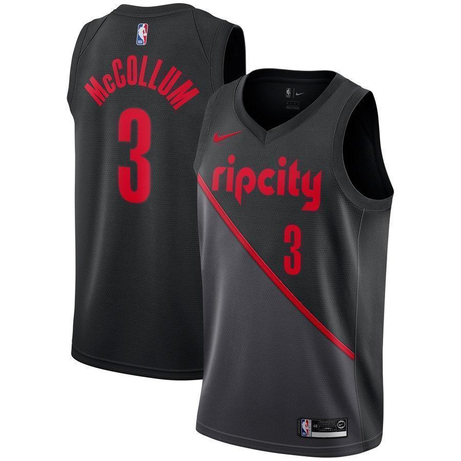 C.J. McCollum Portland Trail Blazers City Edition Swingman Jersey  Black