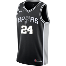 Load image into Gallery viewer, Hilliard San Antonio Spurs Men&#39;s Nike Custom Personalized Icon Swingman Jersey  Black