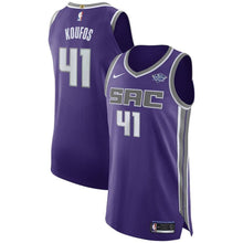Load image into Gallery viewer, Men's Nike Kosta Koufos Purple Sacramento Kings Authentic Sponsor Patch Jersey – Icon Edition