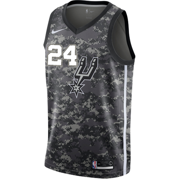 Hilliard San Antonio Spurs Men's Nike  City Edition Swingman Personalized Jersey  Navy