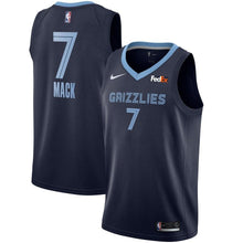 Load image into Gallery viewer, Men's Nike Shelvin Mack Memphis Grizzlies Swingman Sponsor Patch Jersey – Icon Edition  Navy
