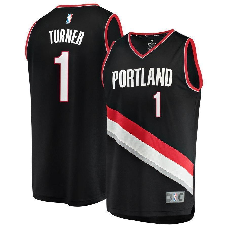 Evan Turner Portland Trail Blazers Fast Break Player Jersey  Icon Edition  Black