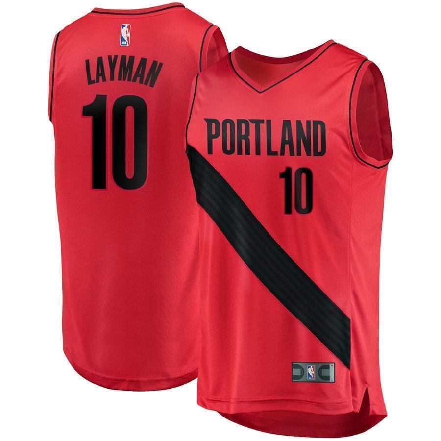Jake Layman Portland Trail Blazers Fast Break Player Jersey  Statement Edition  Red