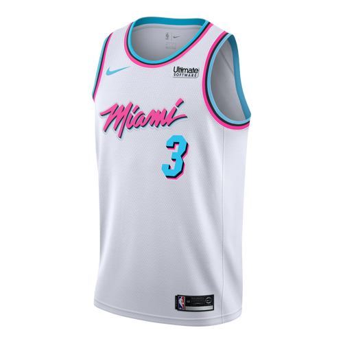 Dwyane Wade Nike Miami Heat Vice Uniform City Edition Swingman Jersey  White