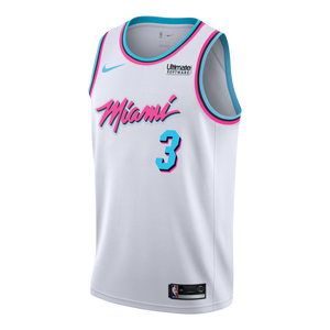 Dwyane Wade Nike Miami Heat Vice Uniform City Edition Swingman Jersey  White