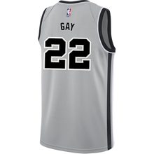 Load image into Gallery viewer, Gay San Antonio Spurs Men&#39;s Nike  Statement Edition Swingman Personalized Jersey   Grey