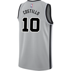 Costello San Antonio Spurs Men's Nike  Statement Edition Swingman Personalized Jersey   Grey