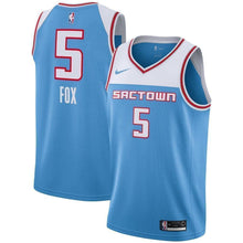 Load image into Gallery viewer, Men's Nike De'Aaron Fox Blue Sacramento Kings City Edition Swingman Jersey