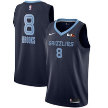 Load image into Gallery viewer, Men's Nike MarShon Brooks Memphis Grizzlies Swingman Sponsor Patch Jersey – Icon Edition  Navy