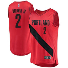 Load image into Gallery viewer, Branded Wade Baldwin IV Portland Trail Blazers Fast Break Jersey – Statement Edition  Red