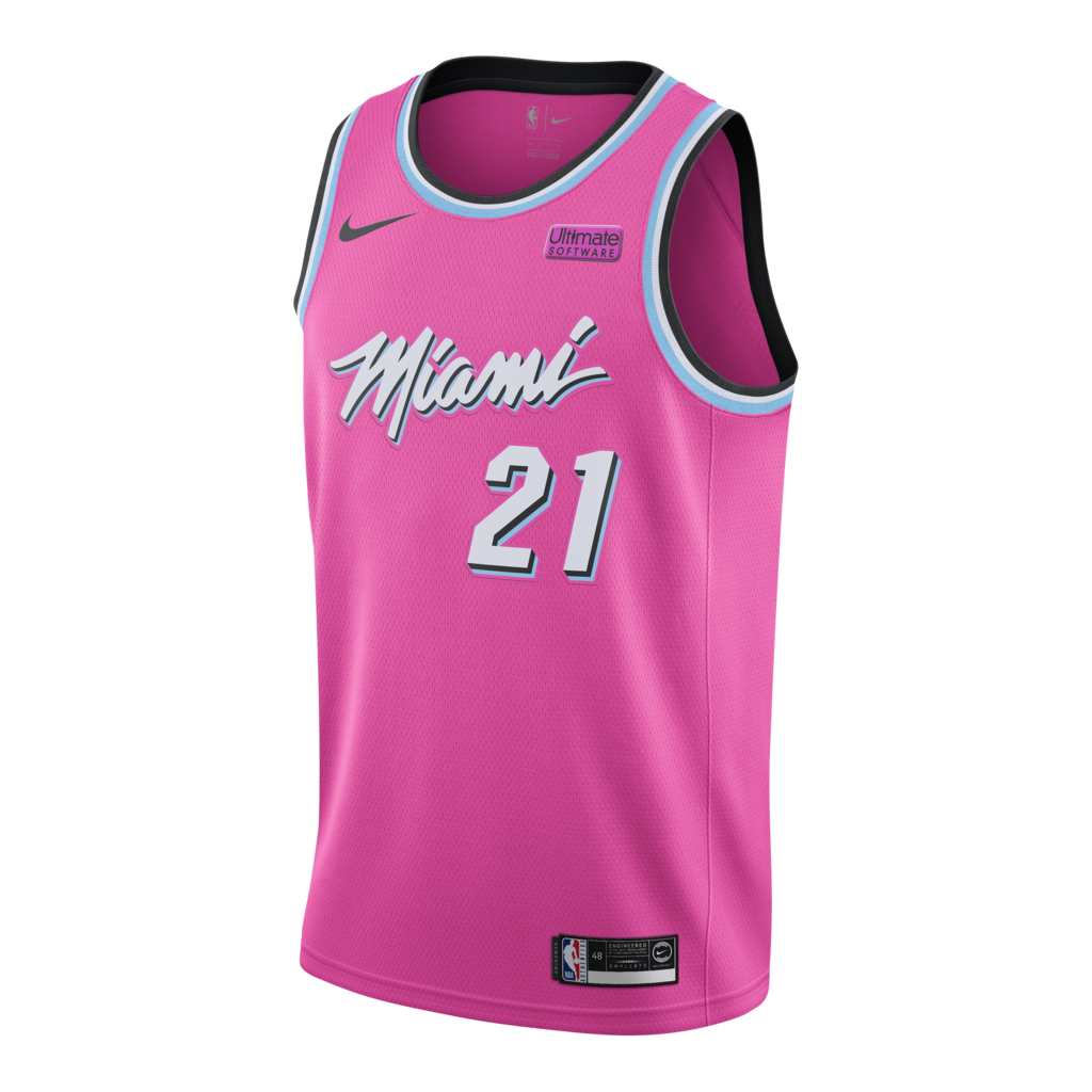 Hassan Whiteside Nike Sunset Vice Swingman Jersey  Pink