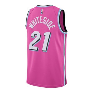 Hassan Whiteside Nike Sunset Vice Swingman Jersey  Pink