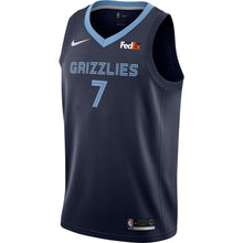 Load image into Gallery viewer, Men's Nike Shelvin Mack Memphis Grizzlies Swingman Sponsor Patch Jersey – Icon Edition  Navy