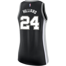 Load image into Gallery viewer, Hilliard San Antonio Spurs Women&#39;s Nike Custom Personalized Icon Swingman Jersey  Black