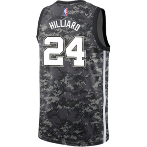 Hilliard San Antonio Spurs Men's Nike  City Edition Swingman Personalized Jersey  Navy