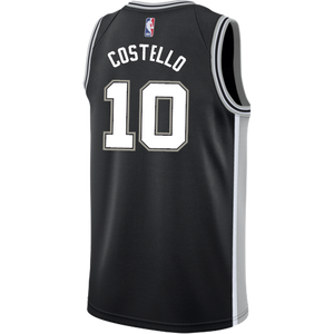 Costello San Antonio Spurs Men's Nike Custom Personalized Icon Swingman Jersey  Black