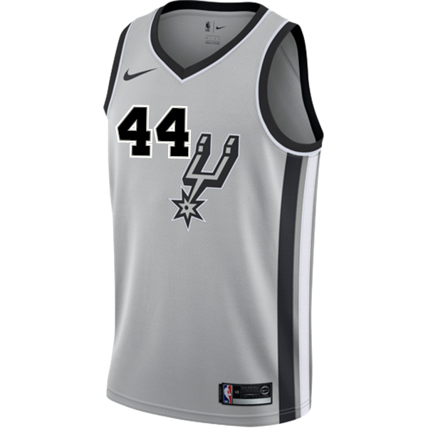 Cunningham San Antonio Spurs Men's Nike  Statement Edition Swingman Personalized Jersey   Grey