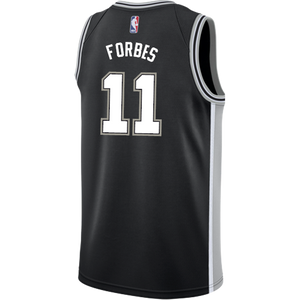 Forbes San Antonio Spurs Men's Nike Custom Personalized Icon Swingman Jersey  Black