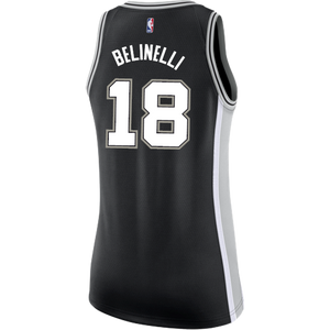 Belinelli San Antonio Spurs Women's Nike Custom Personalized Icon Swingman Jersey  Black