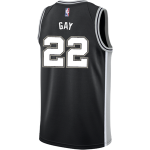 Gay San Antonio Spurs Men's Nike Custom Personalized Icon Swingman Jersey  Black