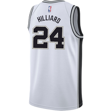 Load image into Gallery viewer, Hilliard San Antonio Spurs Men&#39;s Nike Custom Personalized Icon Swingman Jersey  White