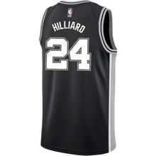 Load image into Gallery viewer, Hilliard San Antonio Spurs Men&#39;s Nike Custom Personalized Icon Swingman Jersey  Black