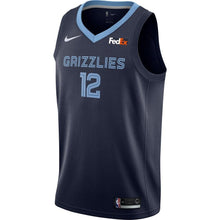 Load image into Gallery viewer, Men's Nike Yuta Watanabe Memphis Grizzlies Swingman Sponsor Patch Jersey – Icon Edition  Navy