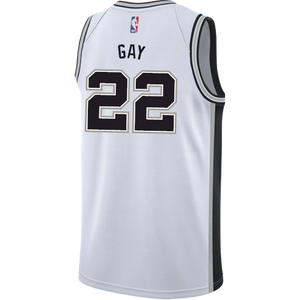 Gay San Antonio Spurs Men's Nike Custom Personalized Icon Swingman Jersey  White