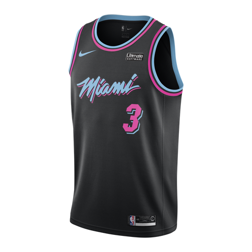 Dwyane Wade Nike Miami Heat Vice Nights Swingman Jersey  Black