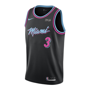 Dwyane Wade Nike Miami Heat Vice Nights Swingman Jersey  Black