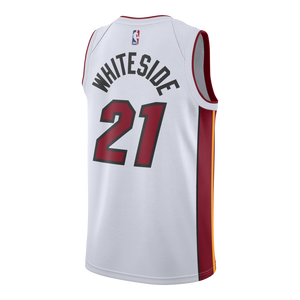 Hassan Whiteside Nike Miami Heat Association White Swingman Jersey  White