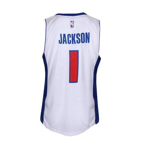 Detroit Pistons Men's Swingman Jackson # Home Jersey  White