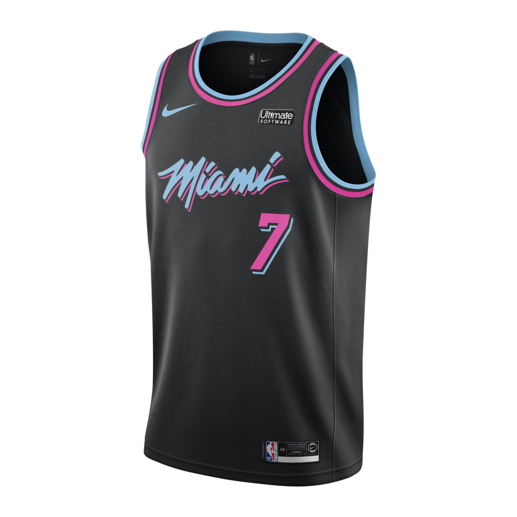 Goran Dragic Nike Miami Heat Vice Nights Swingman Jersey  Black