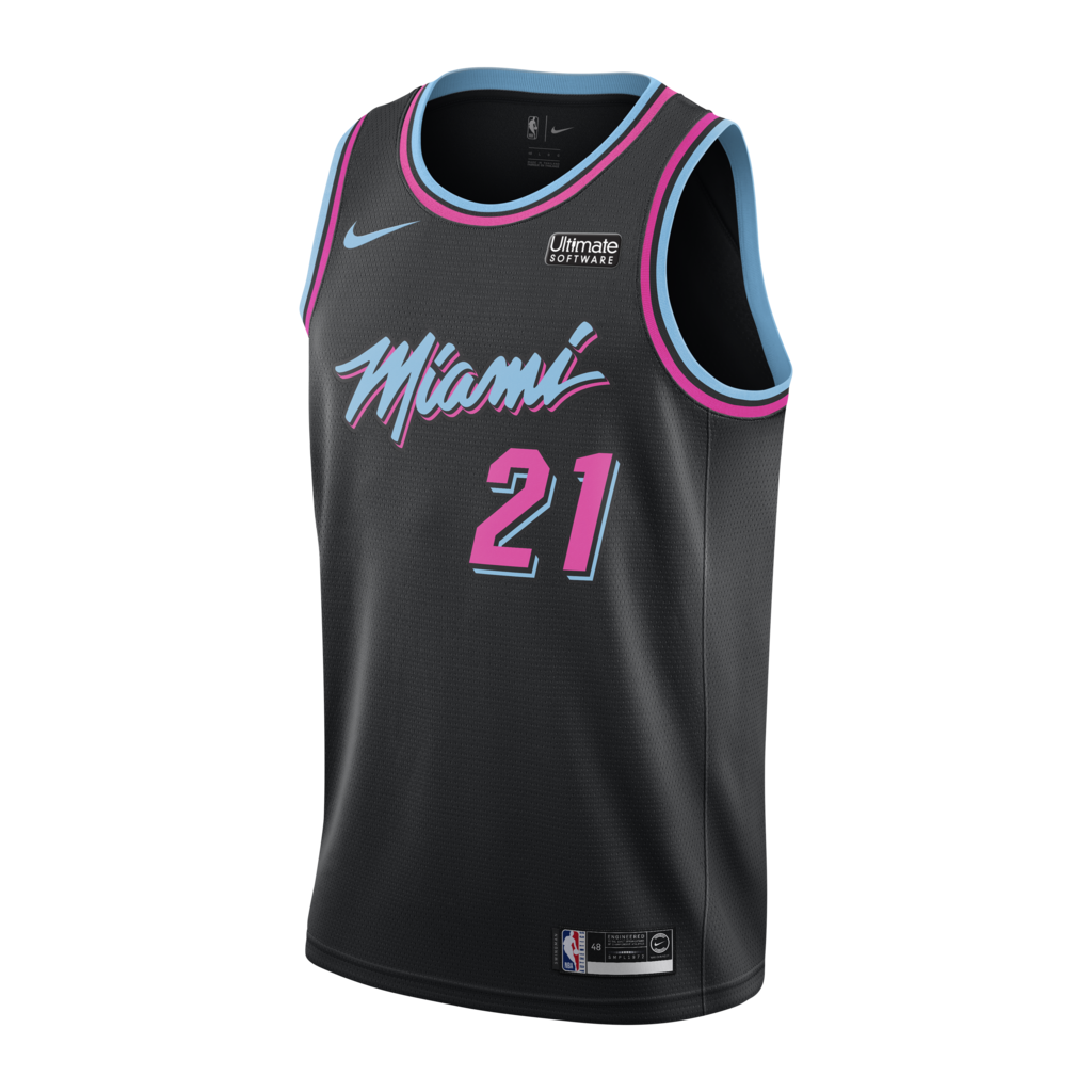 Hassan Whiteside Nike Miami Heat Vice Nights Swingman Jersey  Black