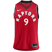 Load image into Gallery viewer, Raptors Ladies Swingman Icon Jersey  Ibaka  Red
