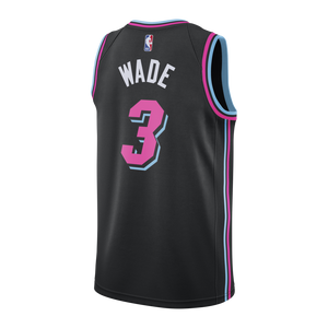 Dwyane Wade Nike Miami Heat Vice Nights Swingman Jersey  Black