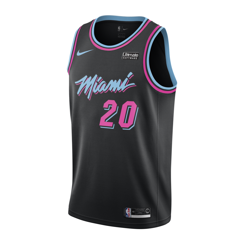Justise Winslow Nike Miami Heat Vice Nights Swingman Jersey  Black