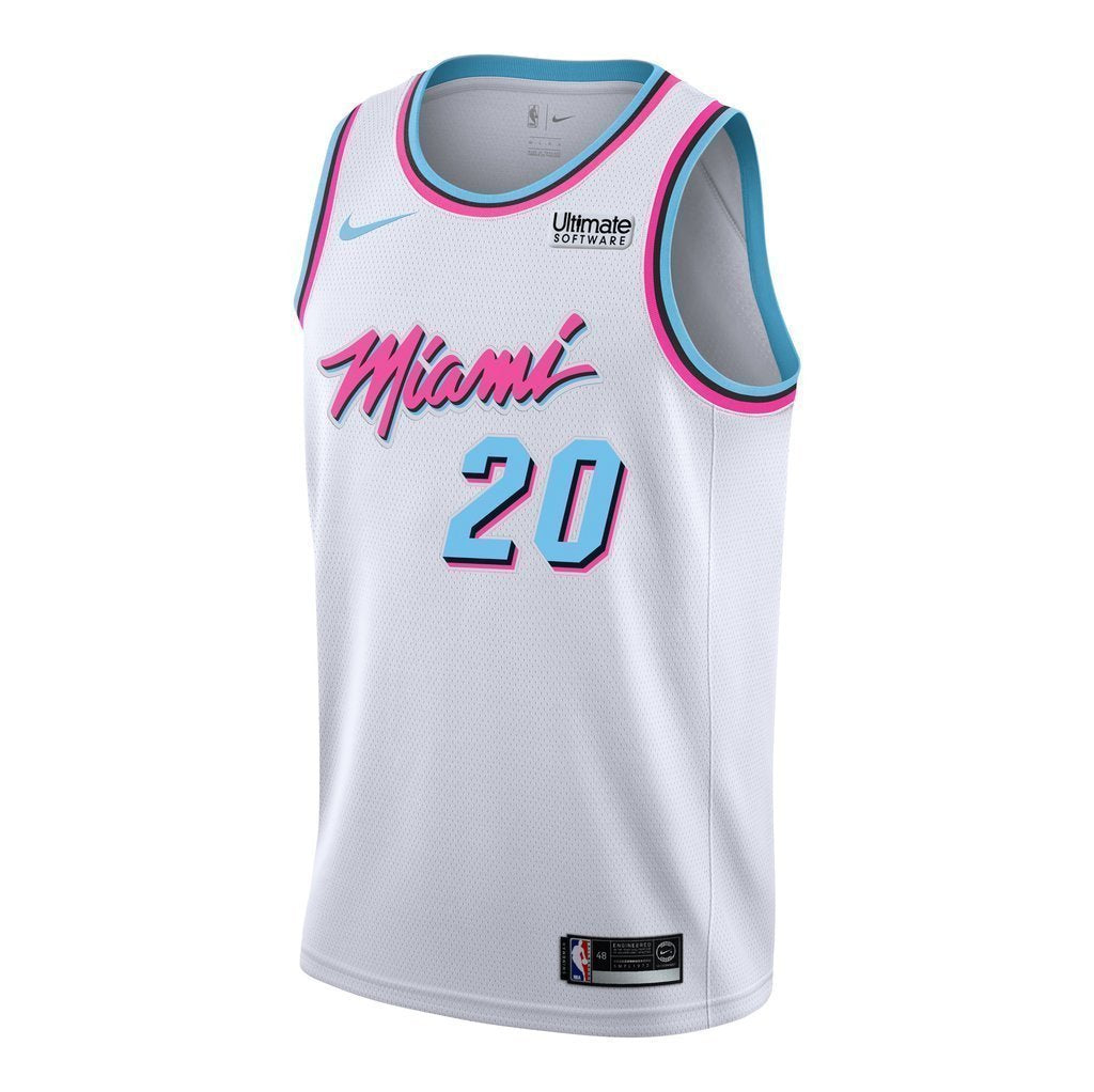Justise Winslow Nike Miami Heat Vice Uniform City Edition Swingman Jersey  White