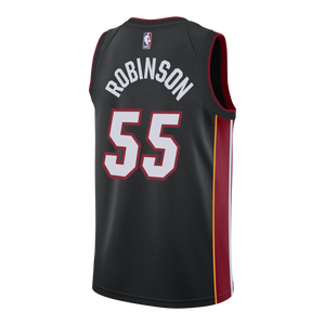 Duncan Robinson Nike Miami Heat Icon Black Swingman Jersey  Black