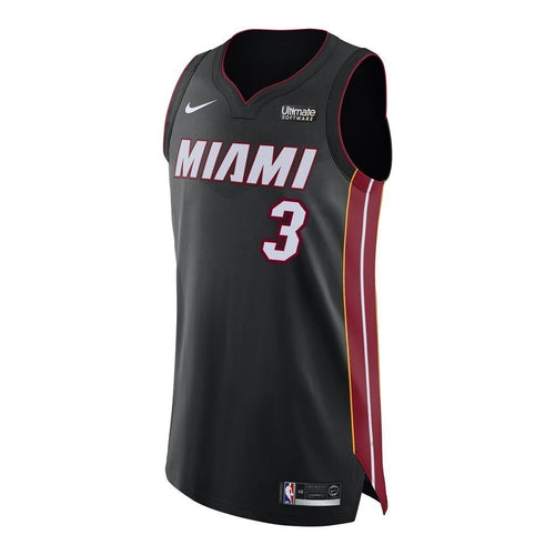 Dwyane Wade Nike Icon Black Authentic Jersey  Black