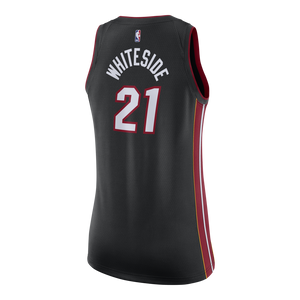 Hassan Whiteside Nike Miami Heat Ladies Icon Black Swingman Jersey  Black