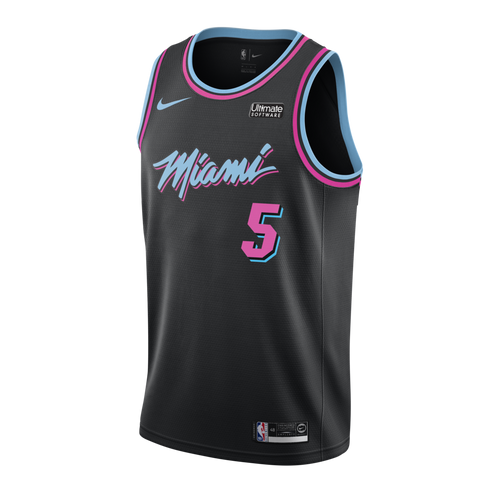 Derrick Jones Jr Nike Miami Heat Vice Nights Swingman Jersey  Black