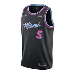 Derrick Jones Jr Nike Miami Heat Vice Nights Swingman Jersey  Black