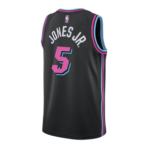 Derrick Jones Jr Nike Miami Heat Vice Nights Swingman Jersey  Black