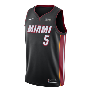 Derrick Jones Jr. Nike Miami Heat Icon Black Swingman Jersey  Black